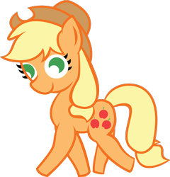 Size: 832x865 | Tagged: safe, artist:alisonwonderland1951, applejack, earth pony, pony, marshmallow, simple background, solo, transparent background, vector