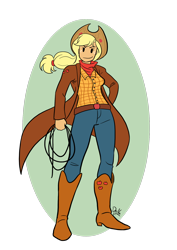 Size: 1280x1811 | Tagged: safe, artist:artbydana, applejack, bandit, humanized, superhero, whip