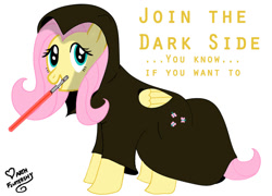 Size: 1024x738 | Tagged: safe, artist:darthfluttershy, fluttershy, pegasus, pony, fluttersith, solo, star wars