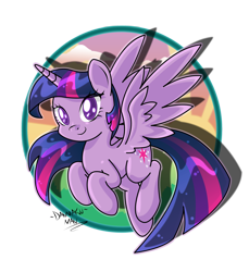 Size: 2290x2500 | Tagged: safe, artist:danmakuman, derpibooru import, twilight sparkle, twilight sparkle (alicorn), alicorn, pony, female, mare, smiling, solo