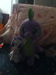 Size: 720x960 | Tagged: safe, rarity, spike, dragon, pony, unicorn, aurora, build-a-bear, plushie