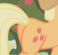 Size: 204x195 | Tagged: safe, screencap, applejack, earth pony, pony, cropped, female, mare, picture for breezies, plot