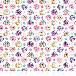 Size: 1500x1500 | Tagged: safe, derpibooru import, applejack, fluttershy, pinkie pie, rainbow dash, rarity, twilight sparkle, twilight sparkle (alicorn), alicorn, earth pony, pegasus, pony, unicorn, cute, fabric, happy, heart, mane six, mlp refresh collection fabric, pattern, starry eyes, wingding eyes