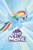 Size: 640x960 | Tagged: safe, derpibooru import, rainbow dash, pegasus, pony, my little pony: the movie, my little pony logo, official, phone wallpaper, solo, wallpaper