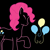 Size: 1000x1000 | Tagged: safe, artist:center5tage, pinkie pie, earth pony, pony, female, mare, pink coat, pink mane, silhouette, solo