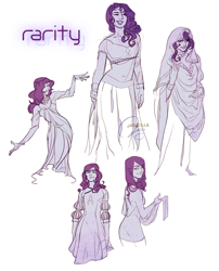 Size: 718x888 | Tagged: safe, artist:jagzilla, rarity, human, humanized, india, indian, sari, sketch dump, solo