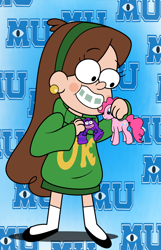 Size: 1280x1987 | Tagged: safe, artist:cartuneslover16, pinkie pie, earth pony, pony, crossover, gravity falls, mabel pines, monsters university