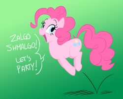 Size: 718x579 | Tagged: source needed, safe, artist:darkpandax, pinkie pie, earth pony, pony, creepypasta, solo, zalgo