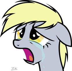 Size: 4580x4526 | Tagged: safe, artist:tim244, derpy hooves, pegasus, pony, absurd resolution, crying, female, floppy ears, mare, open mouth, sad, simple background, solo, transparent background, vector