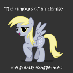 Size: 840x840 | Tagged: safe, artist:quinn13, derpy hooves, pegasus, pony, female, mare, mark twain, solo, the grey one's glorious return