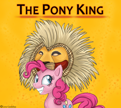 Size: 1230x1095 | Tagged: safe, artist:lova-gardelius, pinkie pie, earth pony, pony, crossover, mask, solo, the lion king