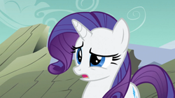 Size: 1054x592 | Tagged: safe, screencap, rarity, pony, unicorn, a dog and pony show, female, mare, purple mane, solo, white coat