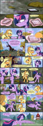 Size: 2460x7200 | Tagged: safe, artist:dangercloseart, derpibooru import, apple bloom, applejack, big macintosh, bright mac, carrot cake, cup cake, fluttershy, granny smith, mayor mare, pear butter, pinkie pie, rainbow dash, rarity, scootaloo, snails, snips, spike, sweetie belle, twilight sparkle, twilight sparkle (alicorn), zecora, alicorn, dragon, earth pony, pegasus, pony, unicorn, comic:wings of fire, absurd resolution, cloudsdale, comic, flying, golden oaks library, ponyville, smiling