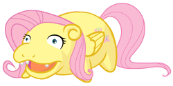 Size: 1600x800 | Tagged: safe, artist:synch-anon, artist:twiforce, fluttershy, pegasus, pony, pokémon, slowpoke, slowpoke (pokémon), solo