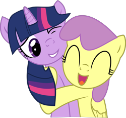 Size: 5000x4656 | Tagged: safe, artist:burningsoul97, derpibooru import, parasol, twilight sparkle, absurd resolution, hug