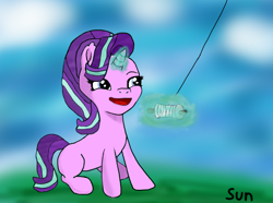 Size: 1196x889 | Tagged: safe, starlight glimmer, pony, unicorn, cute, female, kite, mare