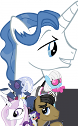 Size: 248x400 | Tagged: safe, artist:izanoslayer, fancypants, filthy rich, fleur-de-lis, hoity toity, photo finish, rarity, pony, unicorn, fanfic, fanfic art, fanfic cover, simple background, vector, white background