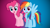 Size: 1366x768 | Tagged: safe, artist:4ourletters, derpibooru import, pinkie pie, rainbow dash, earth pony, pegasus, pony, duo, gradient background, lineless