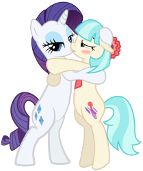 Size: 818x980 | Tagged: safe, coco pommel, rarity, pony, unicorn, bedroom eyes, blushing, female, kissing, lesbian, marshmallow coco, shipping, trace