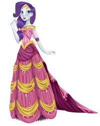 Size: 2000x2500 | Tagged: safe, artist:thepurpah, rarity, human, clothes, dress, gala dress, humanized, pony coloring, solo