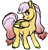 Size: 796x830 | Tagged: safe, artist:goatpuddin, applejack, fluttershy, earth pony, pony, female, fusion, mare