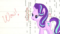 Size: 1024x578 | Tagged: safe, starlight glimmer, pony, unicorn, 6equj5, astronomy, exploitable meme, glimmerposting, lidded eyes, meme, wow, wow signal, wow! glimmer