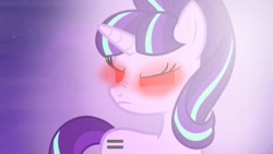 Size: 1024x576 | Tagged: safe, artist:plutonial, starlight glimmer, pony, unicorn, 2016, anger magic, equal cutie mark, evil, glowing eyes, magic, red eyes, solo, this will end in communism, this will end in gulag