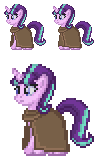 Size: 98x160 | Tagged: safe, artist:giftoberfest, starlight glimmer, pony, unicorn, cloak, clothes, pixel art, robe, solo, sprite