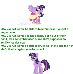 Size: 814x816 | Tagged: safe, derpibooru import, twilight sparkle, twilight sparkle (alicorn), alicorn, feels, greentext, sugarcube, text, tfw