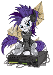 Size: 3508x4961 | Tagged: safe, artist:toonlancer, rarity, pony, unicorn, alternate hairstyle, clothes, headphones, hilarious in hindsight, hoodie, mohawk, piercing, punk, raripunk, solo