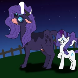 Size: 600x600 | Tagged: safe, artist:kushina13, nightmare rarity, rarity, cow, cowified, nightmare raricow, raricow, species swap, udder