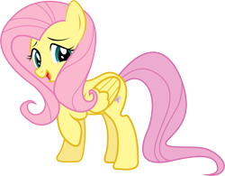 Size: 8226x6403 | Tagged: safe, artist:silentmatten, fluttershy, pegasus, pony, absurd resolution, simple background, solo, transparent background, vector