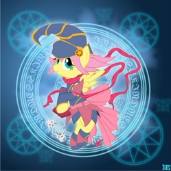 Size: 645x647 | Tagged: safe, artist:noonebahtim, fluttershy, pegasus, pony, female, mare, solo, yu-gi-oh!