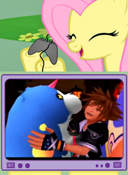 Size: 412x563 | Tagged: safe, fluttershy, pegasus, pony, cute, diabetes, dream eater, dream eaters, exploitable meme, gamer meme, kingdom hearts, kingdom hearts 3d: dream drop distance, meme, meow wow, obligatory pony, sora, tv meme