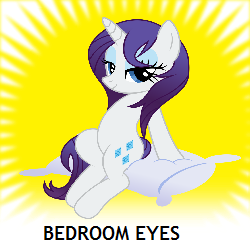 Size: 250x244 | Tagged: safe, rarity, pony, unicorn, bedroom eyes, female, mare, purple mane, solo, spoilered image joke, white coat