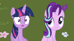 Size: 7000x3928 | Tagged: safe, artist:luckreza8, starlight glimmer, twilight sparkle, twilight sparkle (alicorn), alicorn, pony, unicorn, fame and misfortune, absurd resolution, duo, female, mare, open mouth, vector