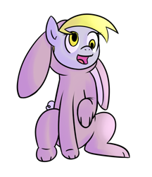 Size: 510x590 | Tagged: safe, artist:meepymaybelle, derpy hooves, pegasus, pony, rabbit, bunny costume, clothes, costume, female, mare, solo