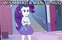 Size: 850x540 | Tagged: safe, rarity, equestria girls, female, image macro, solo