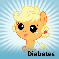 Size: 250x250 | Tagged: safe, applejack, earth pony, pony, babyjack, cute, diabetes, diaper, foal, spoilered image joke