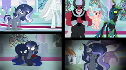 Size: 6184x3464 | Tagged: safe, artist:crystalsstar, cozy glow, lord tirek, queen chrysalis, twilight sparkle, oc, alicorn, changeling, changeling queen, alicornified, cozycorn, race swap