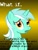 Size: 625x833 | Tagged: safe, fluttershy, lyra heartstrings, pony, unicorn, conspiracy lyra, exploitable meme, female, green coat, horn, implied watersports, looking at you, mare, meme, open mouth, simple background, solo, text, two toned mane