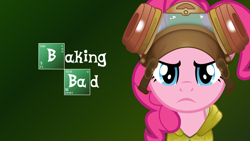 Size: 1600x900 | Tagged: safe, pinkie pie, earth pony, pony, breaking bad, hazmat suit, parody, solo