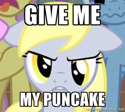 Size: 500x448 | Tagged: safe, derpy hooves, pegasus, pony, angry, female, image macro, mare, meme