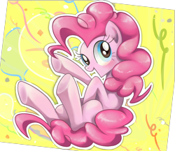 Size: 2550x2200 | Tagged: safe, artist:eaina, pinkie pie, earth pony, pony, female, mare, pink coat, pink mane, pixiv, solo