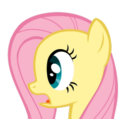 Size: 1000x954 | Tagged: safe, artist:kuren247, fluttershy, pegasus, pony, shocked, simple background, solo, transparent background, vector