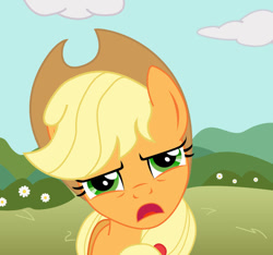 Size: 924x864 | Tagged: safe, artist:gutovi, applejack, earth pony, pony, annoyed, female, mare, solo