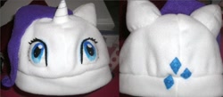 Size: 900x393 | Tagged: safe, artist:hoshi-kagami, rarity, pony, unicorn, craft, female, hat, horn, mare, solo