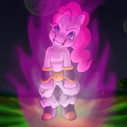 Size: 894x894 | Tagged: safe, artist:hosendamaru, pinkie pie, earth pony, pony, crossover, dragon ball z, magin buu, magin pie, majin buu, majin pie, solo, xk-class end-of-the-world scenario