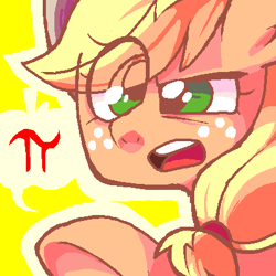 Size: 400x400 | Tagged: safe, artist:snaximation, applejack, earth pony, pony, fancy mathematics, pi, π