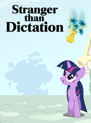 Size: 1900x2560 | Tagged: safe, derpibooru import, twilight sparkle, fanfic, flower pot, parody, stranger than fiction